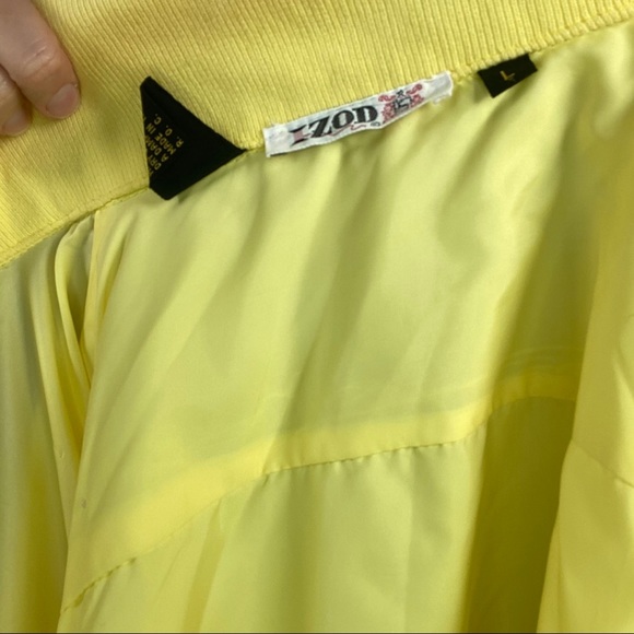 Yellow Vintage Izod Rancho Viejo windbreaker coat - Picture 6 of 15